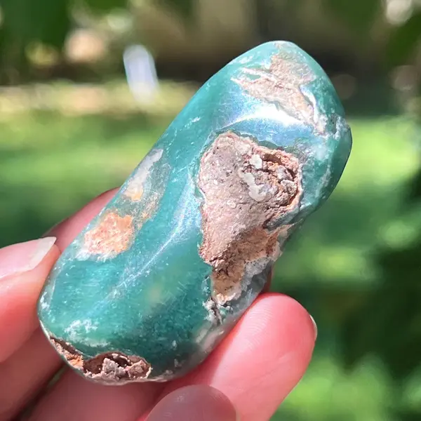 Crisopraz smarald palmstone model 1 din Zimbabwe