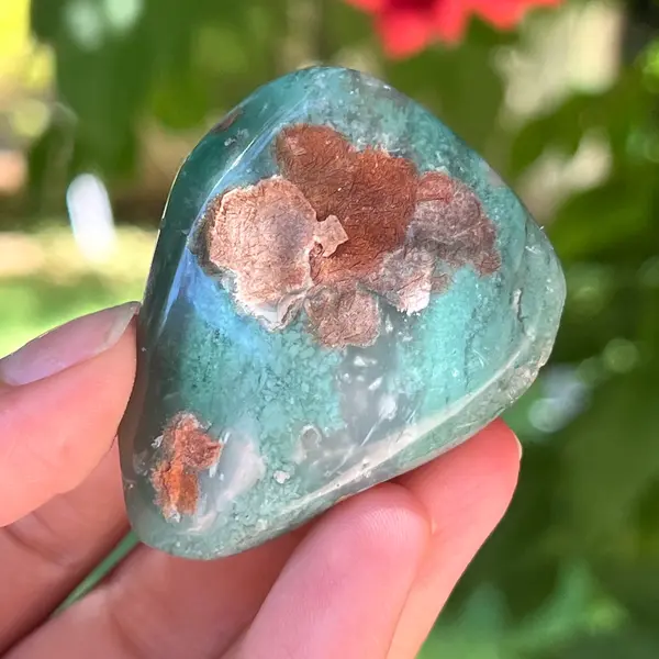 Crisopraz smarald palmstone model 10 din Zimbabwe