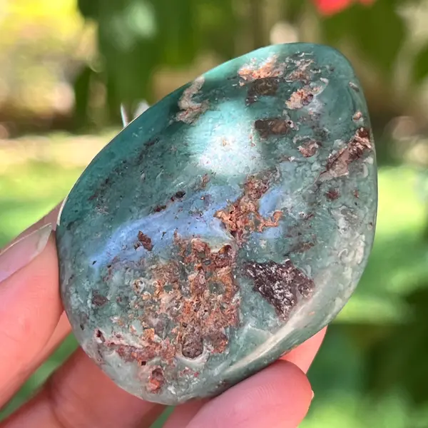 Crisopraz smarald palmstone model 7 din Zimbabwe