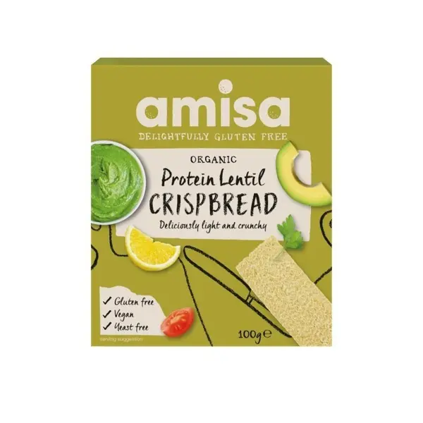 Crispbread proteic cu linte bio 100g Amisa