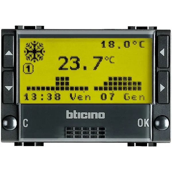 Cronotermostat 2M Bticino Living Light L4451, antracit