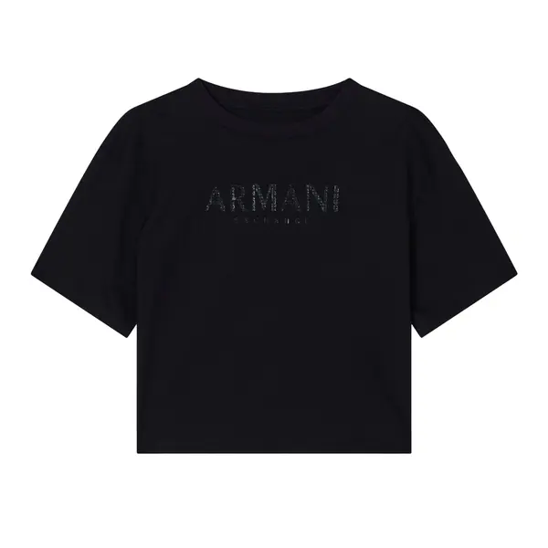 Cropped t-shirt black Xs