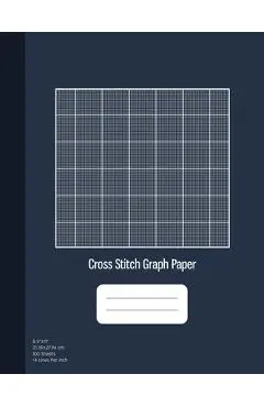 Cross Stitch Graph Paper: 14 Lines Per Inch, Graph Paper for Embroidery and Needlework, 8.5''x11'', 100 Sheets - Graphyco Publishing