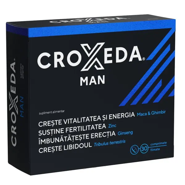 Croxeda Man, vitalitate si energie, Fiterman Pharma | 30 comprimate filmate