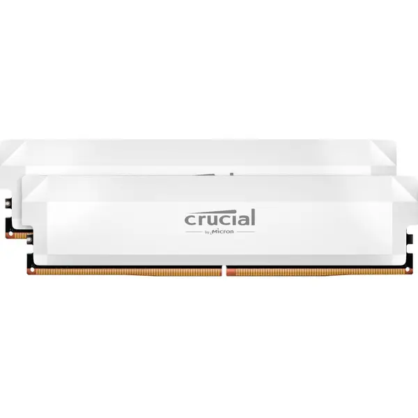 CRUCIAL Kit dual memorie RAM Crucial PRO OC, Capacitate 64GB DDR5 (2x 32 GB), Frecventa 6400, CL - 40, Alb