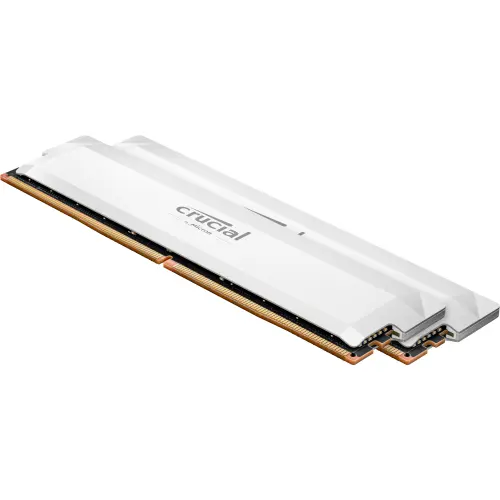 CRUCIAL Kit Memorie Crucial Pro OC White Intel XMP 3.0/AMD EXPO, 32GB, DDR5-6400MHz, CL32, Dual Channel