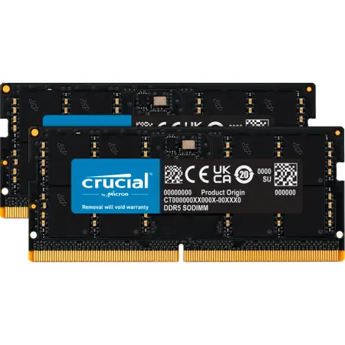 CRUCIAL Memorie Crucial 64GB (2x32GB), DDR5, 4800MHz, CL40, 1.1v, Dual Channel Kit
