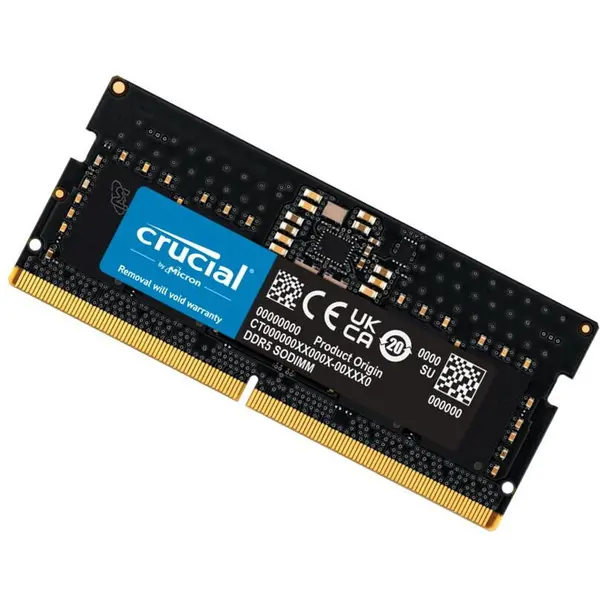 CRUCIAL Memorie notebook Crucial 32GB, DDR5, 5600MHz, CL46, 1.1V, Negru, CT32G56C46S5