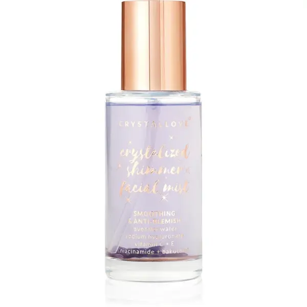 Crystallove Amethyst Shimmer Facial Mist lotiune pentru fata pentru netezirea pielii 100 ml
