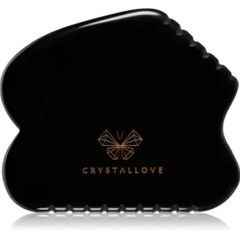 Crystallove Black Obsidian Contour Gua Sha accesoriu de masaj