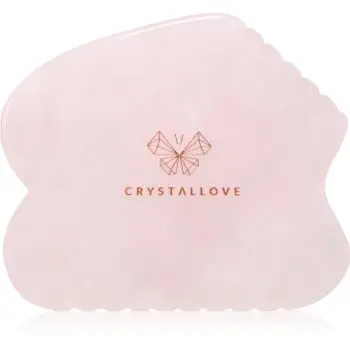 Crystallove Rose Quartz Contour Gua Sha accesoriu de masaj faciale