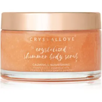 Crystallove Rose Quartz Shimmer Body Scrub exfoliant pentru corp