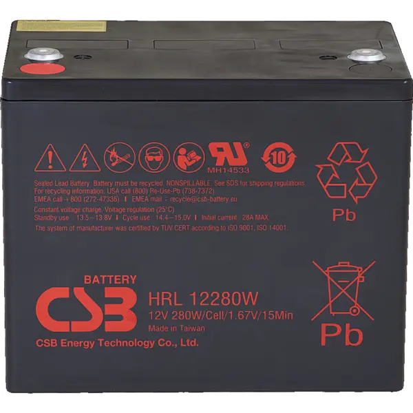 CSB BATTERY CSB Battery HRL1225W 12V 6Ah 25W Pb F2
