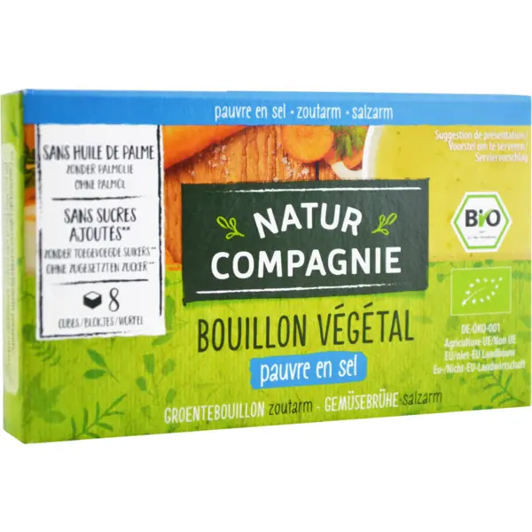 Cub de Supa cu Legume cu Continut Redus de Sare Ecologic/Bio 8buc - 68g