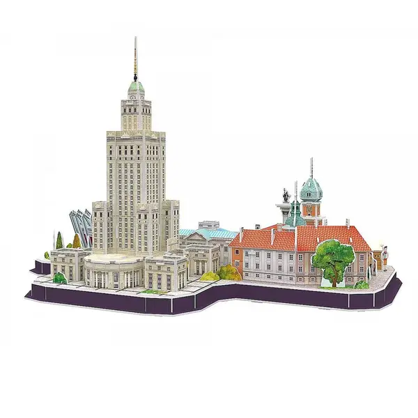 Cubic Fun Puzzle 3D Cubic Fun Cityline Warsaw, 126 piese, asamblare fara lipici