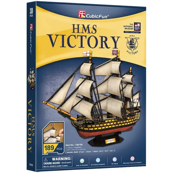 Cubic Fun Puzzle 3D Cubic Fun - Nava HMS Victory, 189 piese