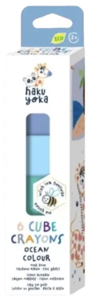 Cuburi de creioane cerate eco Haku Yoka - Ocean, 6 buc