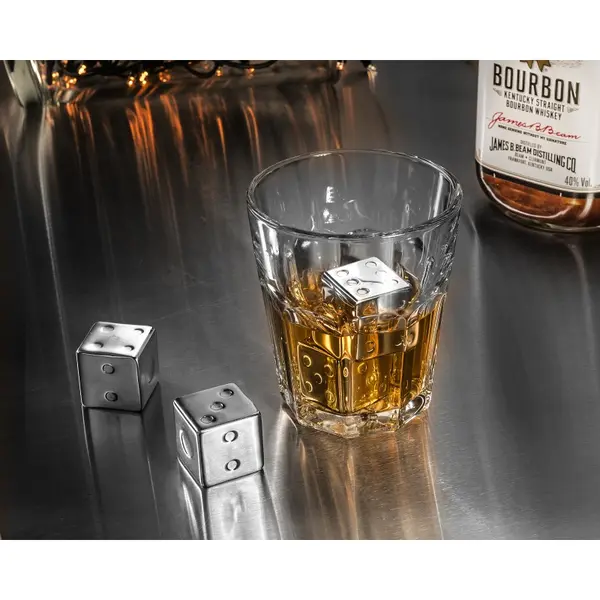 Cuburi de inox 4 buc - raceste bautura fara a o dilua - inlocuieste gheața