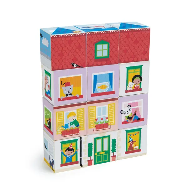 Cuburi din lemn - Dream House | Tender Leaf Toys
