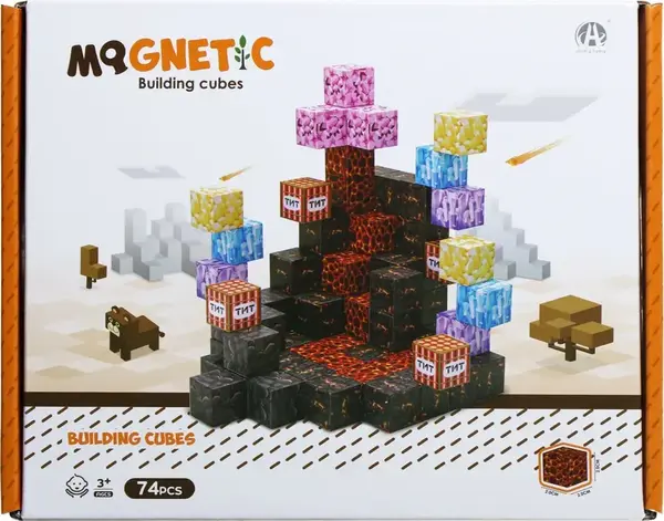 Cuburi magnetice - TNT 74 piese (2 cm)