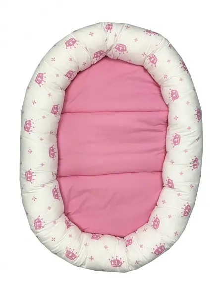 Cuib Baby Nest cu salteluta detasabila Coronite roz