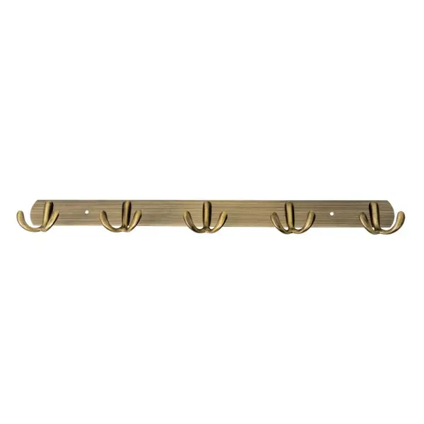 Cuier cu 5 Agatatori, Metal, Lungime 44.5 cm, Auriu