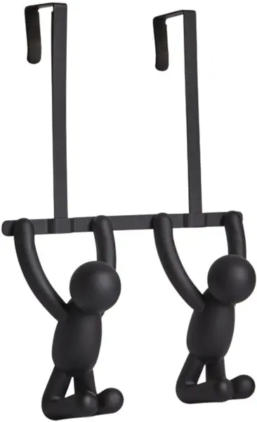 Cuier dublu Umbra - Buddy, 21.6 x 10.8 x 31.8 cm, negru
