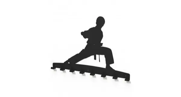 Cuier metalic KARATE -model 4032 Negru