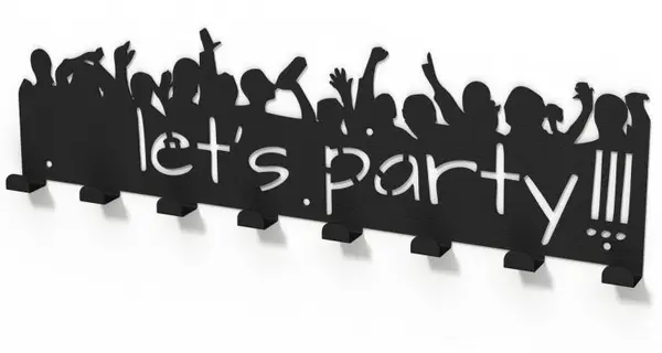 Cuier metalic LET'S PARTY- model 3001 Negru