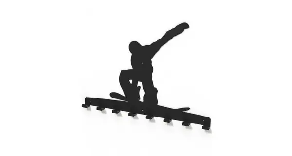 Cuier metalic SNOWBOARDER -model 4042 Negru