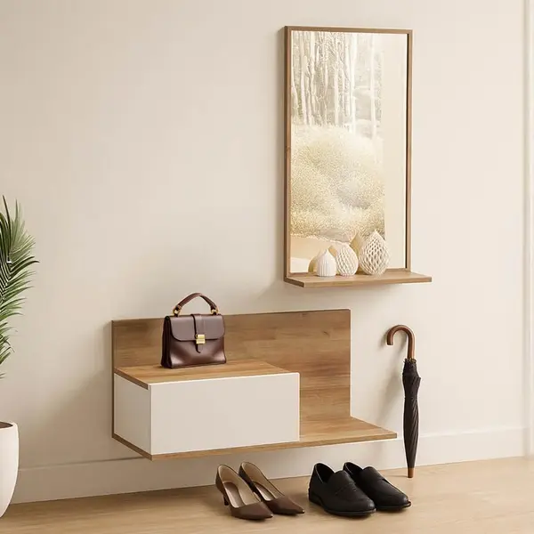 Cuier Miranda Alb 60x30x89.5 cm