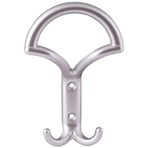 Cuier Model Eta Semirotund, 3 Carlige, Finisaj Aluminiu