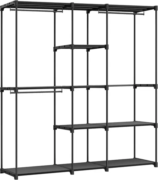 Cuier stander modular Negru Songmics 182x43x182 cm