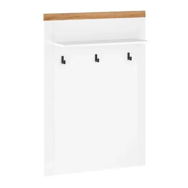 Cuier suspendat VIGO, alb + stejar wotan, 92,6x24,5x132,2 cm
