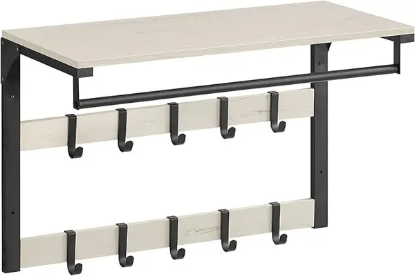 Cuier Vasagle Alb 65x30x30 cm