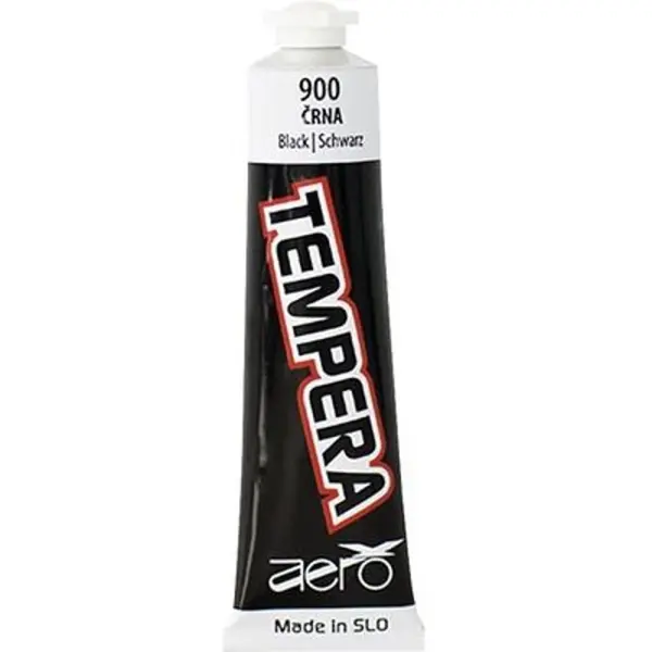 Culoare Tempera Aero, Black, 42 ml
