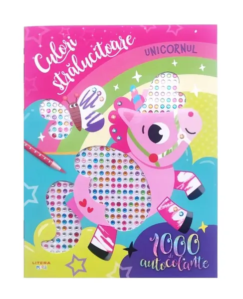 Culori stralucitoare. Unicornul. 1000 de autocolante
