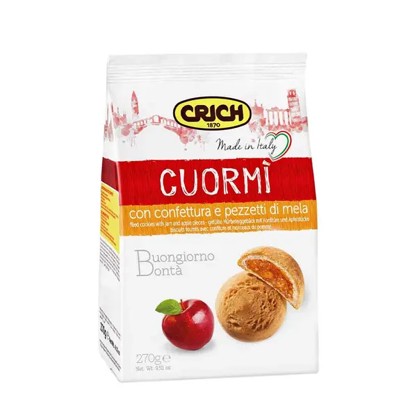 Cuormi - biscuiti umpluti cu gem si bucati de mar 270 gr