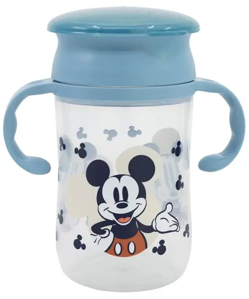 Cupă de antrenament Stor - 360°, Mickey Mouse Full Of Smiles, 395 ml