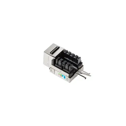 Cuplaj modular cu montare fara scule Lanberg, Keystone RJ45->LSA FTP 90° UTP cat5E , negru cu gri