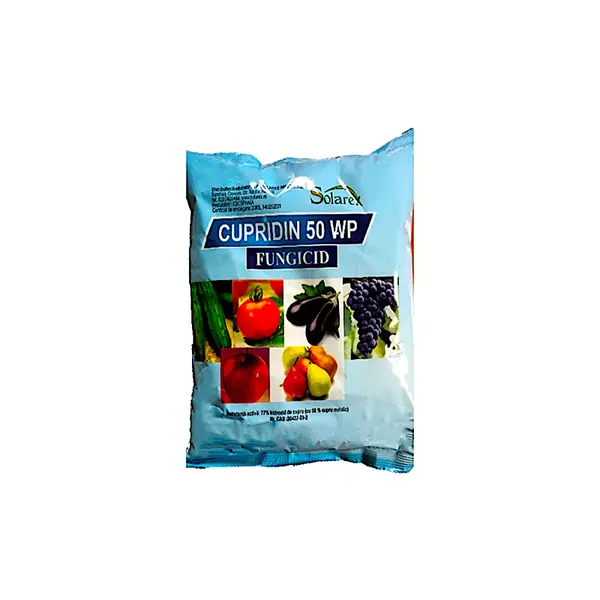 Cupridin 20 gr fungicid contact cupric Solarex (mar, par, gutui, mosmon, tomate, vinete, castraveti, cais, cires, nectarin, piersic, prun) - Default Title