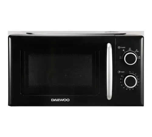 Cuptor cu microunde Daewoo KOR-6S20K-2, 700 W, 20 l, 5 trepte, Platou 25.5 cm (Negru)