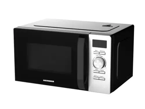 Cuptor cu microunde Heinner HMW-D2060BK, 20 l, 700 W, Control digital, Display LED, Timer, Blocare acces copii, Negru/Inox