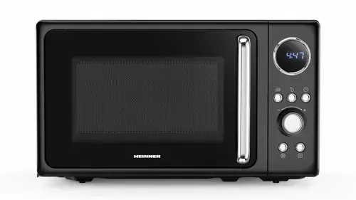 Cuptor cu microunde HEINNER HMW-MD20DRBK, 800 W, 20 l, 5 trepte putere, Platou rotativ 25.5 cm (Negru)