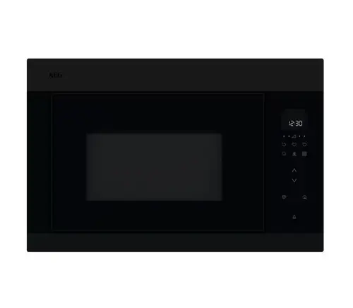 Cuptor cu microunde incorporabil AEG OMB6G261TT, Volum net 25 l, 900 W, Grill 800 W, Afisaj digital, Avertizare sonora, Timer electronic, Functie decongelare, Diametru platan 325 mm (Negru)