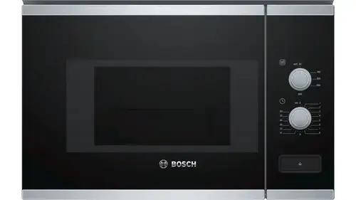 Cuptor cu microunde incorporabil Bosch BFL520MS0, 20 l, 800 W, 5 niveluri putere, Platou 25.5 cm (Negru)