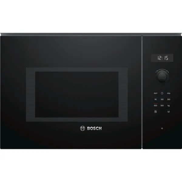 Cuptor cu microunde incorporabil Bosch BFL554MB0, 25 l, 900 W, AutoPilot 7, Butoane retractabile, Control digital, Negru