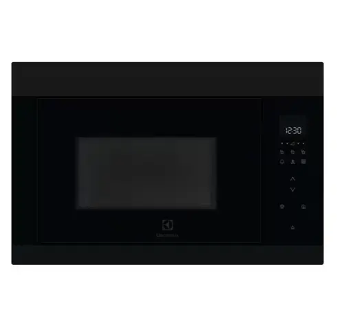Cuptor cu microunde incorporabil Electrolux LMF4263TET, 25 l, 900 W, Grill 800 W, Afisaj digital, Avertizare sonora, Timer electronic, Functie decongelare, Diametru platan 325 mm (Negru mat)