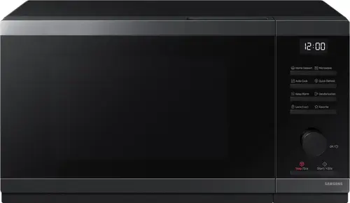 Cuptor cu microunde Samsung MS23DG4504AGE2, 23 l, 800 W, Incalzire/Dezghetare, Cronometru, Finisaj interior ceramic (Negru)