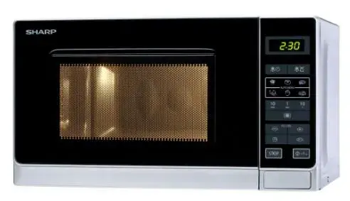 Cuptor cu microunde Sharp R242INW, 20l, 800W (Negru-Argintiu)